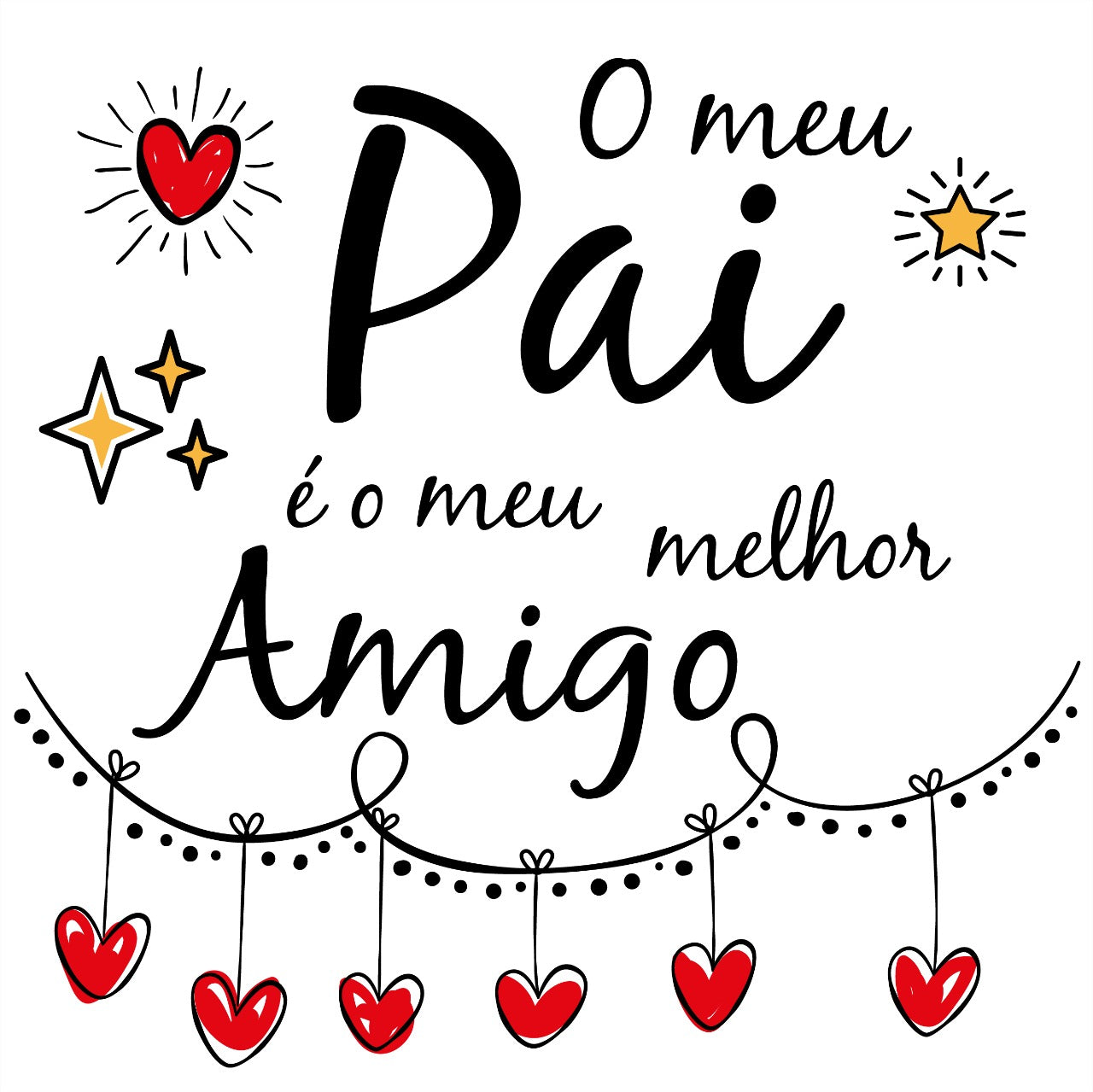 Azulejo Decorativo - O meu pai é o meu melhor amigo