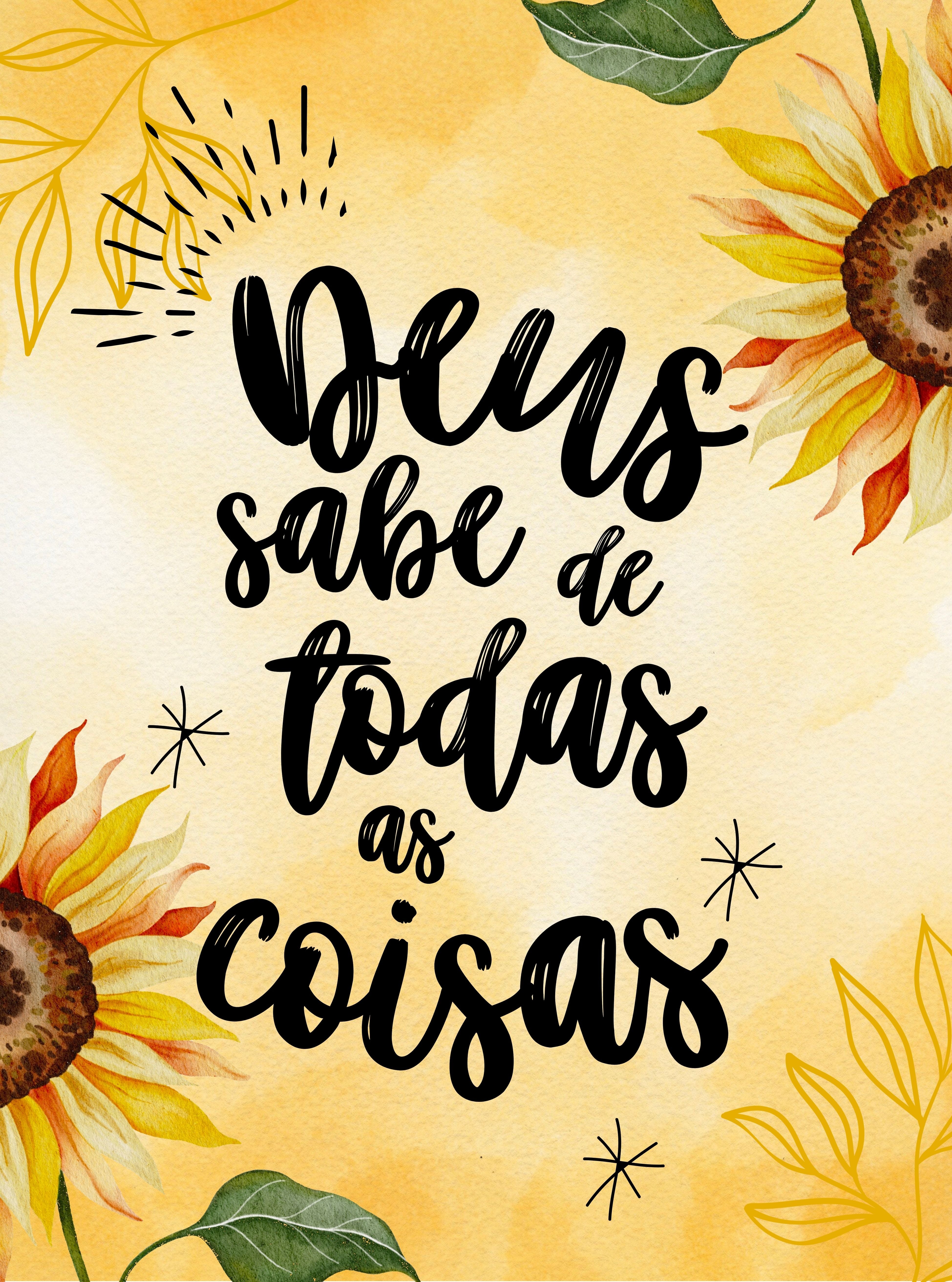 Azulejo Decorativo - Deus sabe de todas as coisas