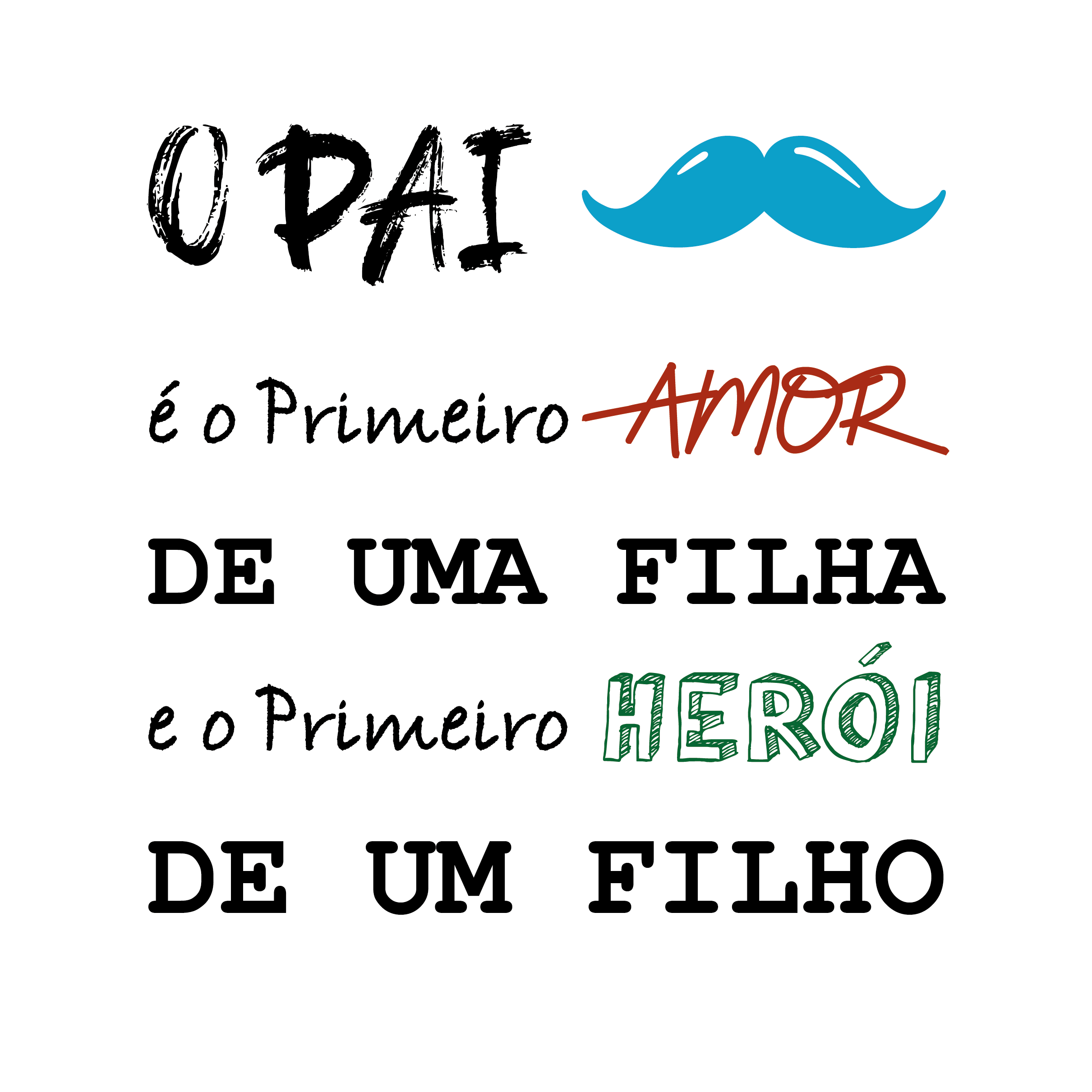 Azulejo Decorativo - O pai é o primeiro amor de uma filha