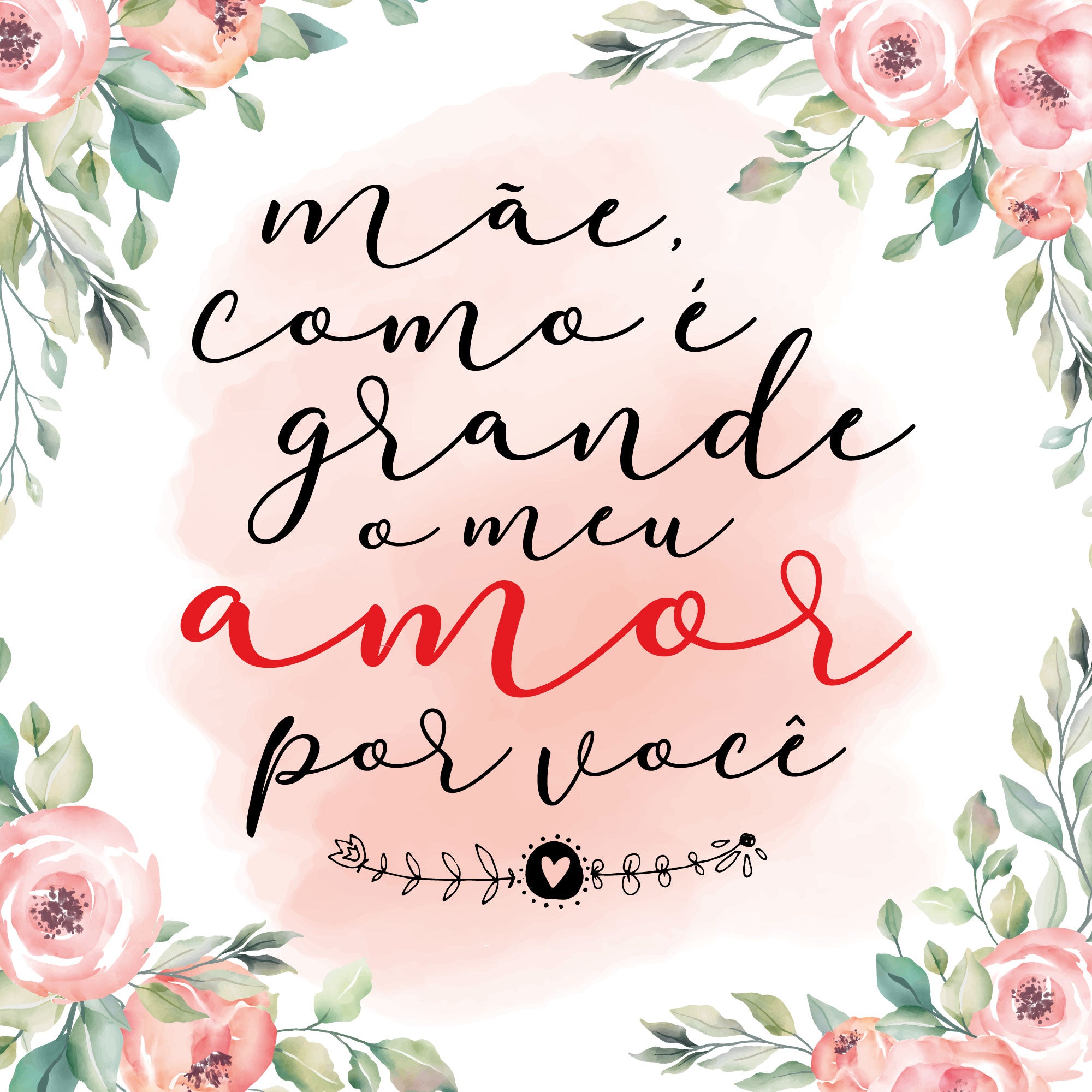 Azulejo Decorativo - Como é grande o meu amor por você