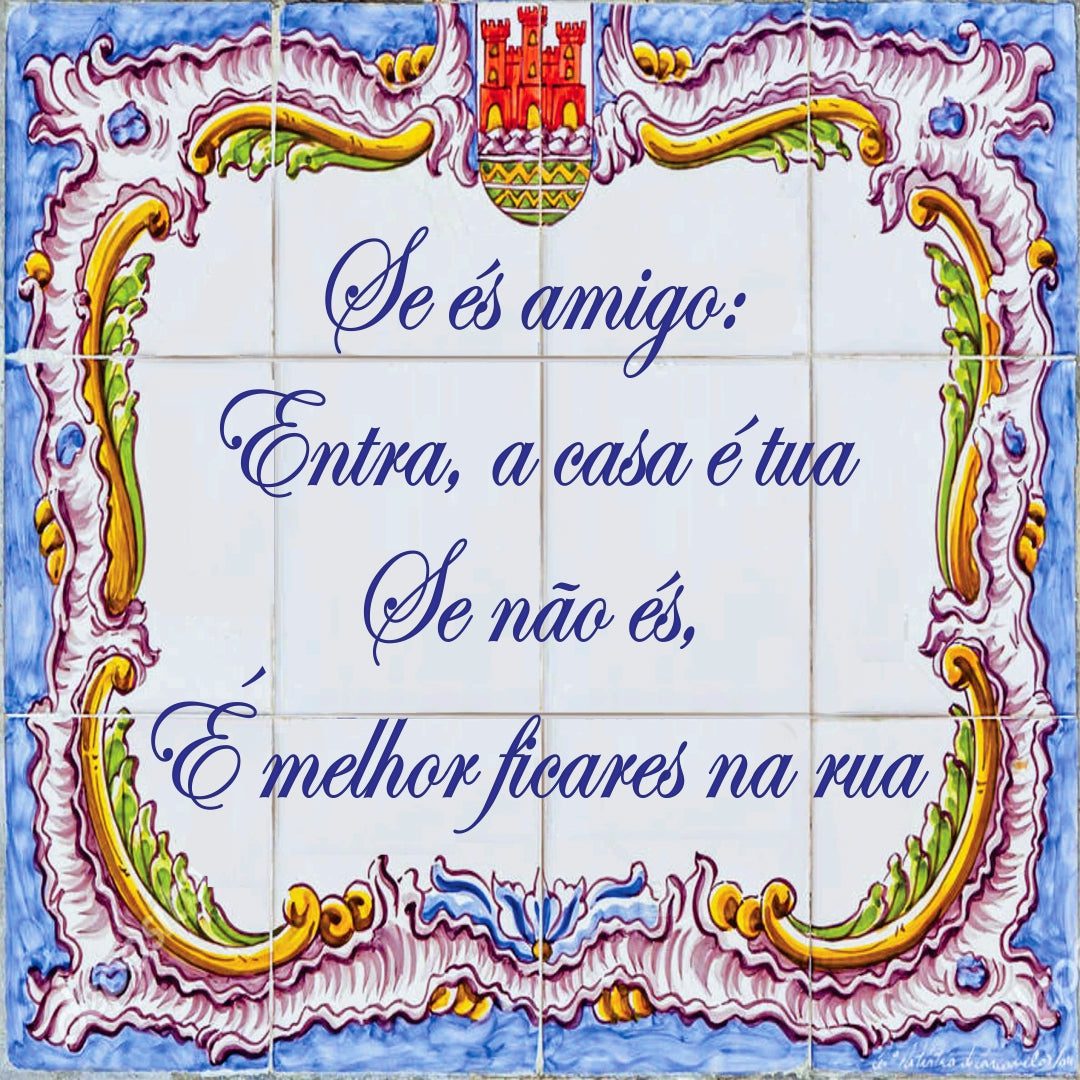 Azulejos Decorativos com Frases Portuguesas